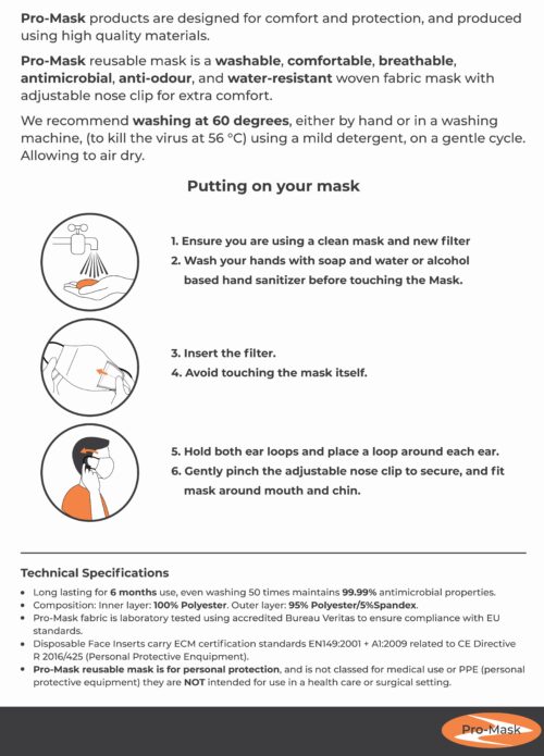 How to wear Pro-Mask reusable face mask - Pro-Stretch Ltd